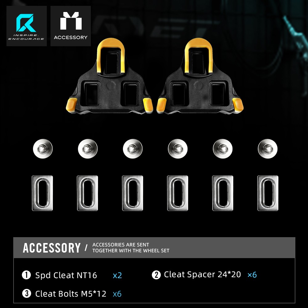 RYET Carbon Road Bike Pedals 198g Titanium Spindle DU Bearings 6° Float SPD