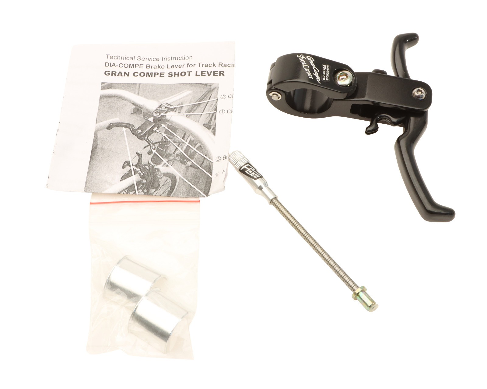 Dia-Compe Gran Compe Shot Lever 25.4mm & 22.2mm Clamp Black Dual Pull NEW NOS