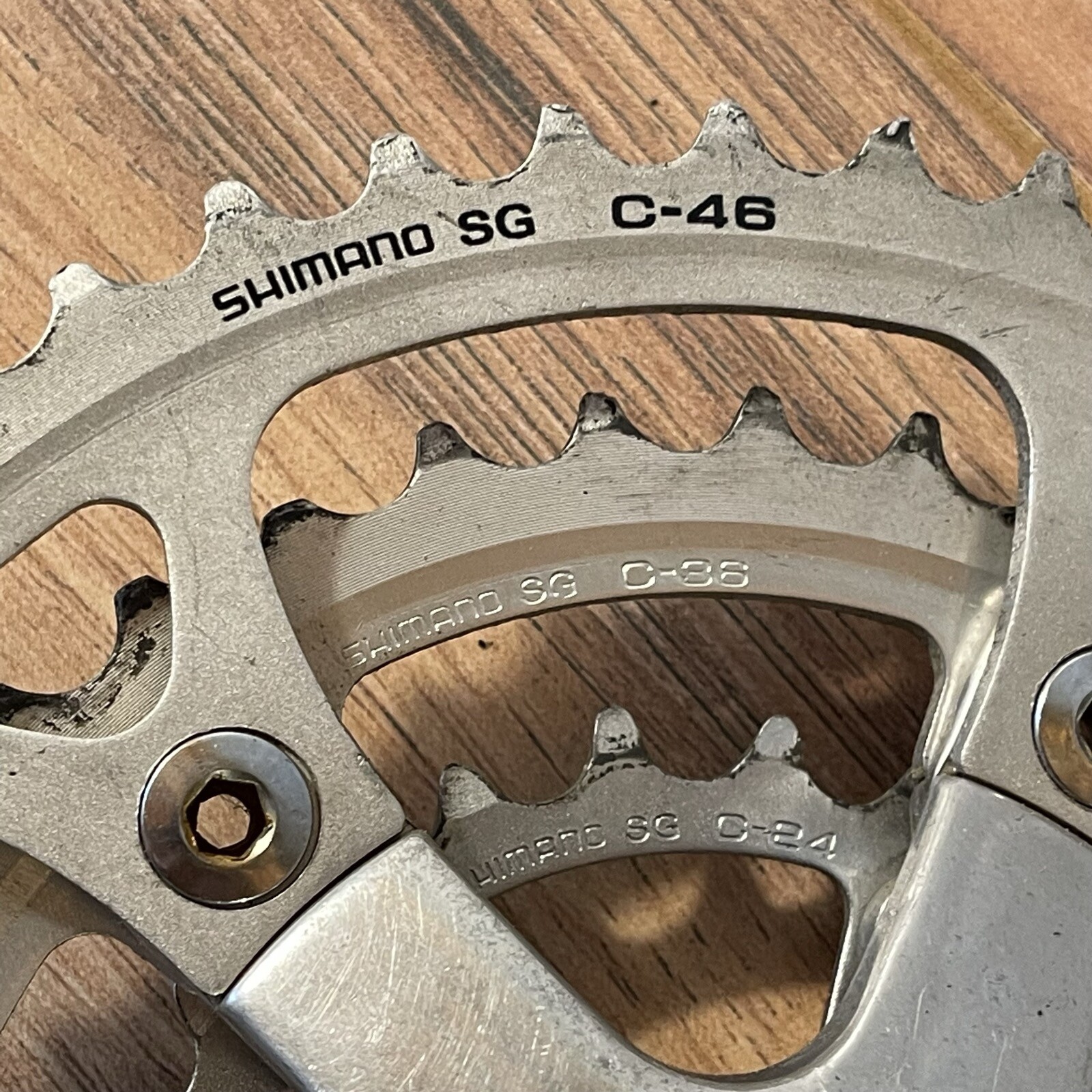 Vintage Shimano Deore FC-MT60 Crankset 175 46 / 36 / 24 Triple