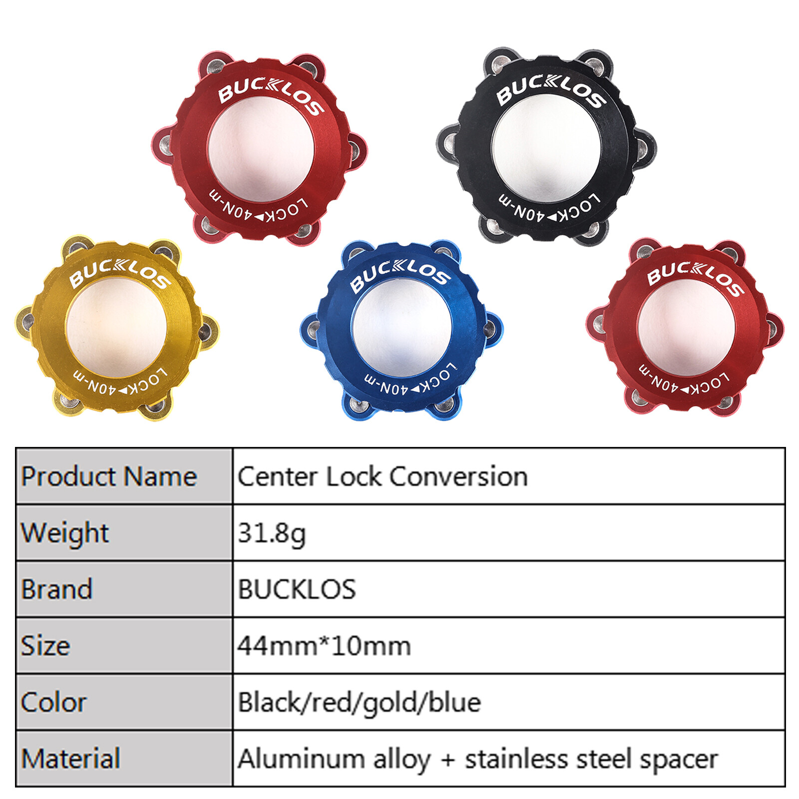 6-Hole Center Lock Conversion Mountain Road Bike 6 Bolt Disc Brake Rotor Adapter