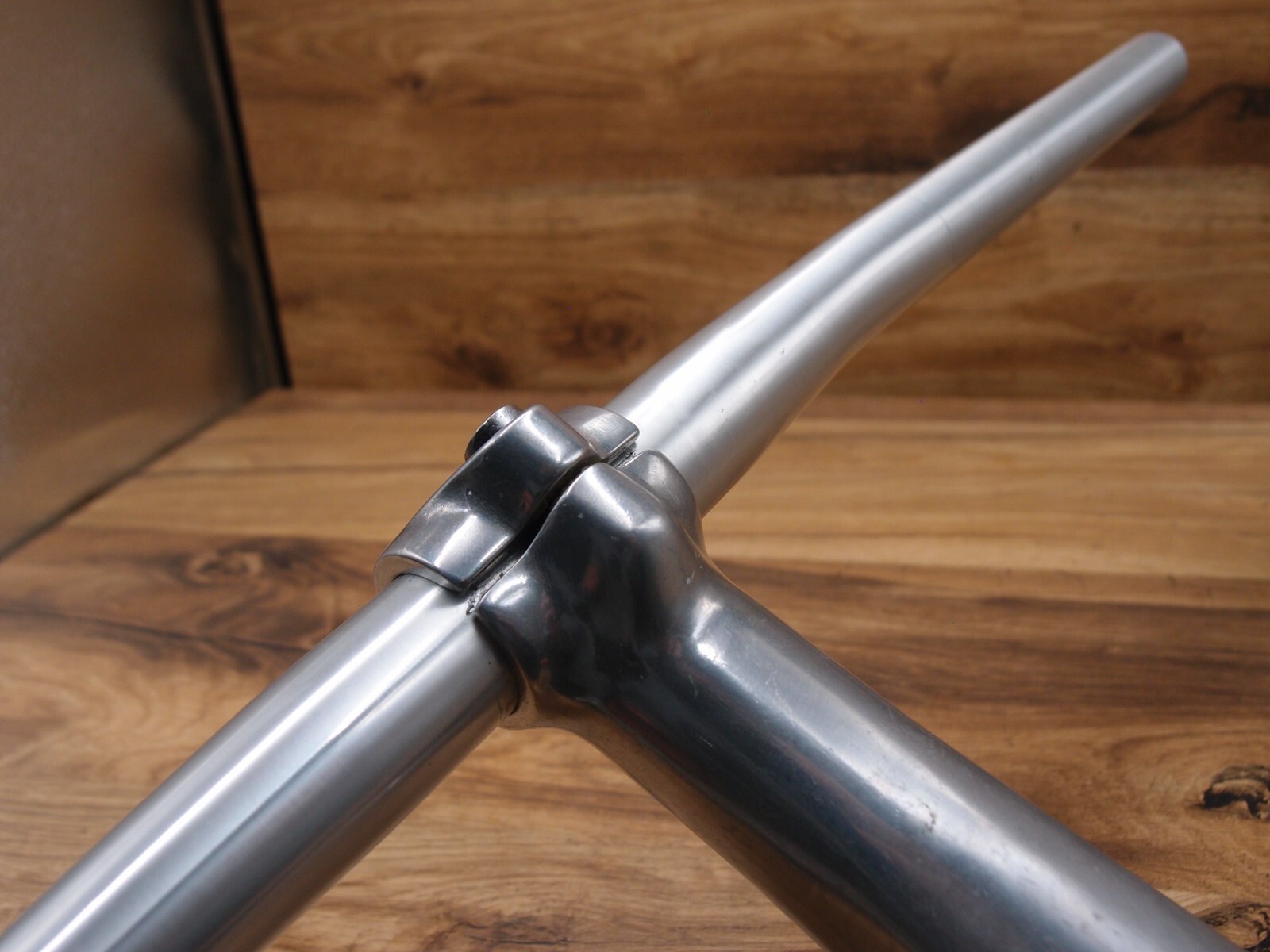 VGC 1995 MTB flat handlebar aluminium alloy + ahead 1 1/8 in stem