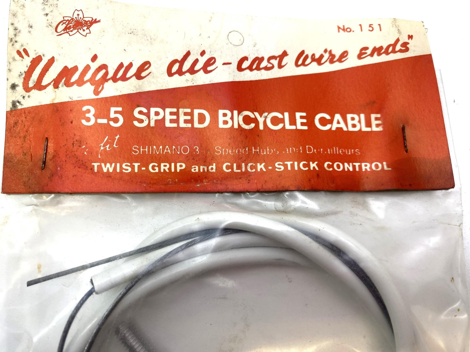 NOS Shimano 3-5 Speed Shifter Cable and Coupler Twist-Grip and Click Stick