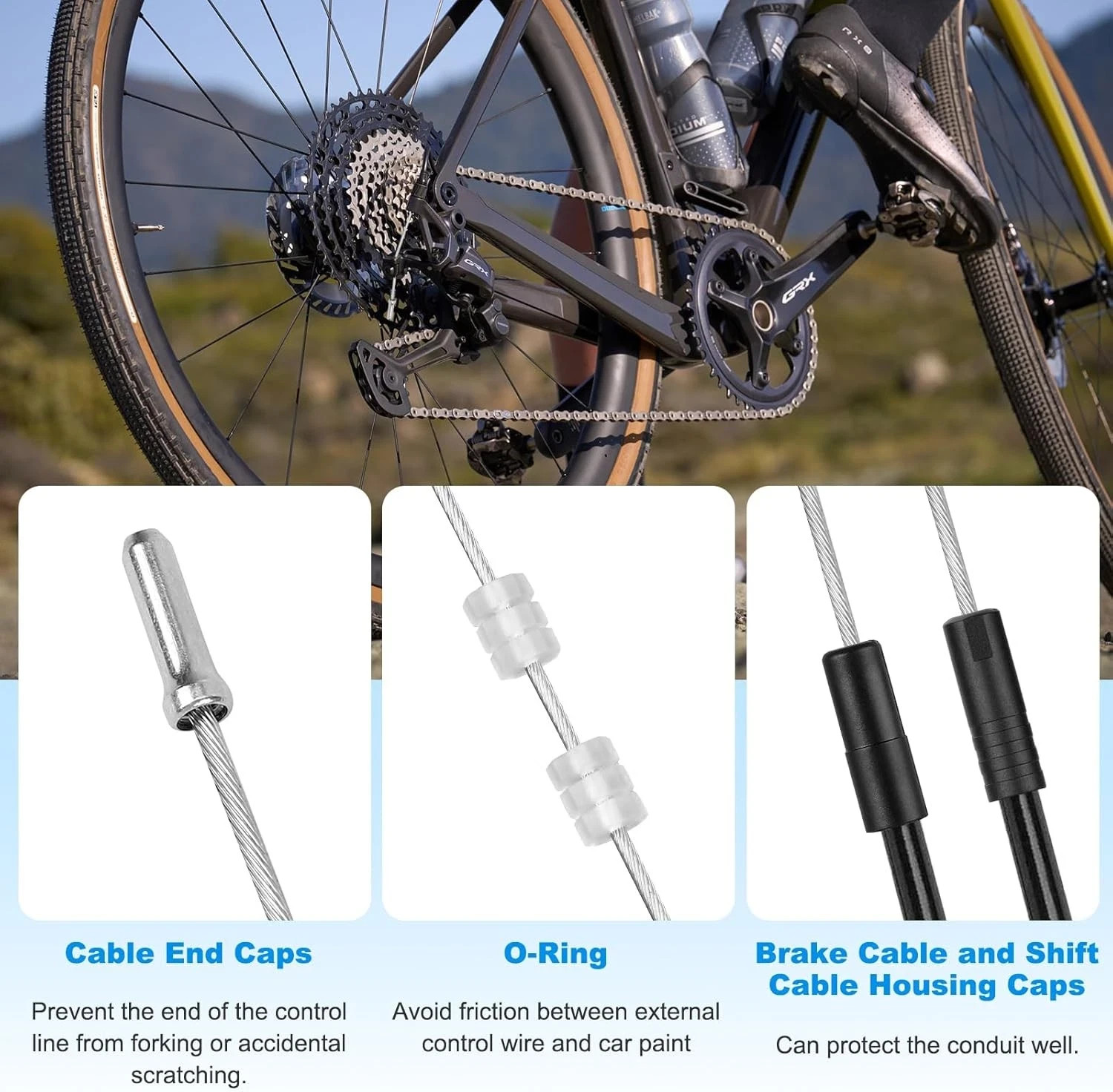 Bike Brake Cable Kit for MTB – Premium Mountain Bicycle Brake Cable Replacemen