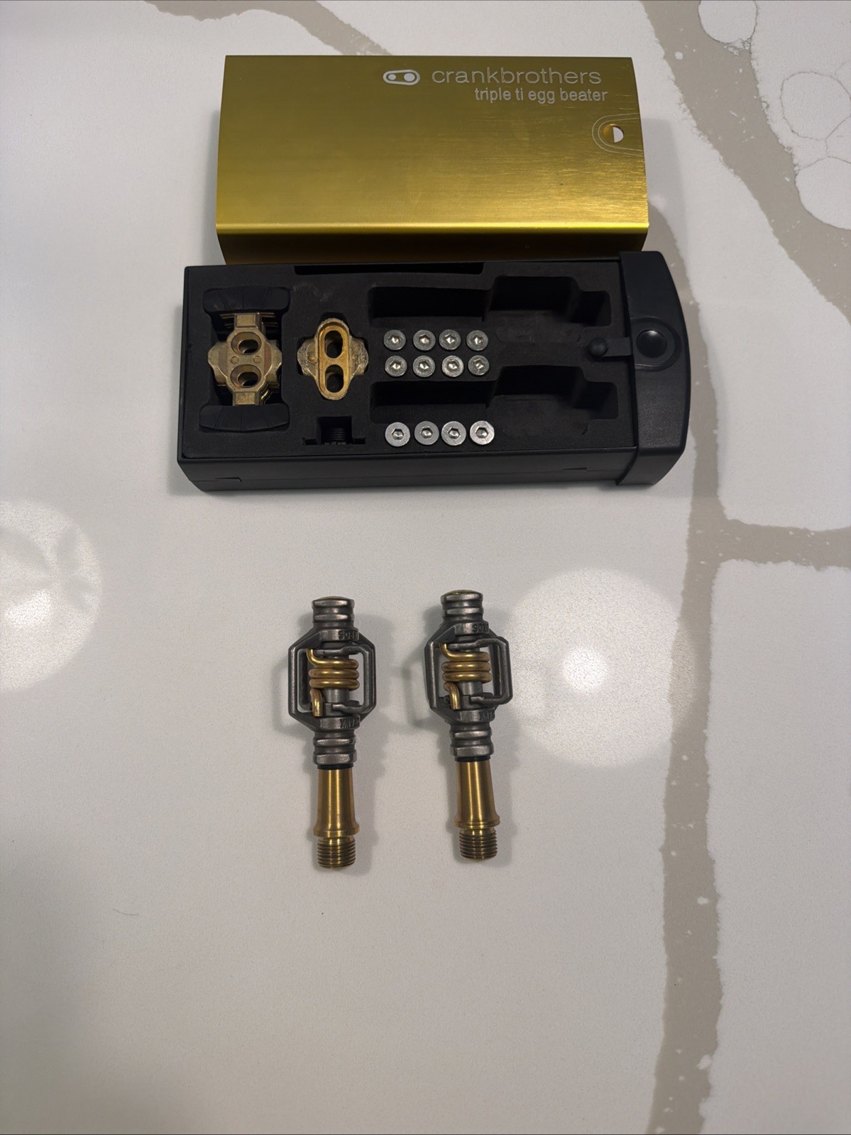 Crankbrothers Egg Beater 11 Pedals – Dual Sided Clipless Titanium/Gold