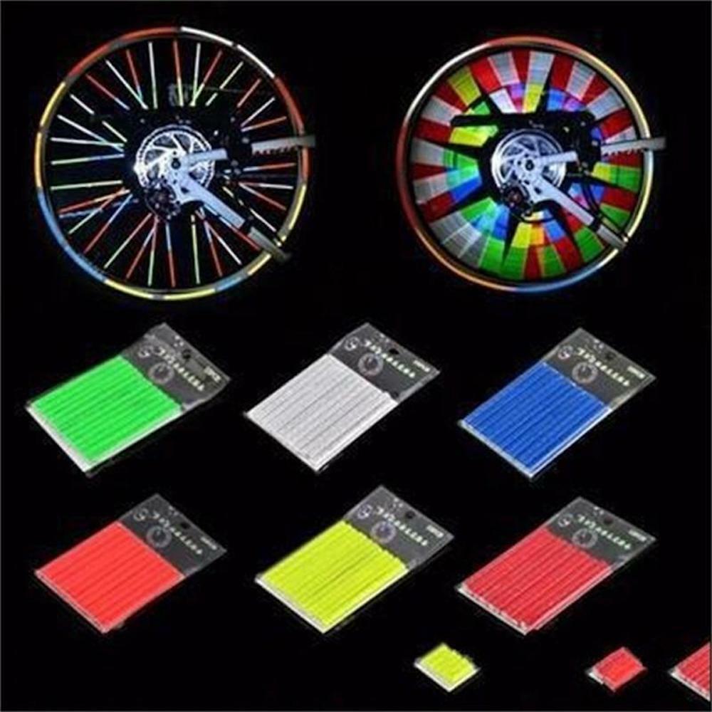 12Pc SPOKE REFLECTORS Bicycle Mountain/Race Bike Riding Wheel Rim Warning Strip