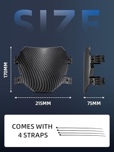 Front Number Plate for Ebike,8.78″*6.69″ 9.06″Lx 6.69″W Imitation Carbon Fiber