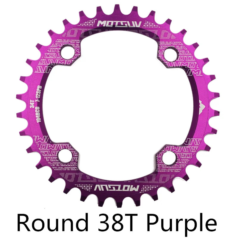MTB Bicycle Round Narrow Wide Chainwheel 32T-38T 104BCD Circle Chainring
