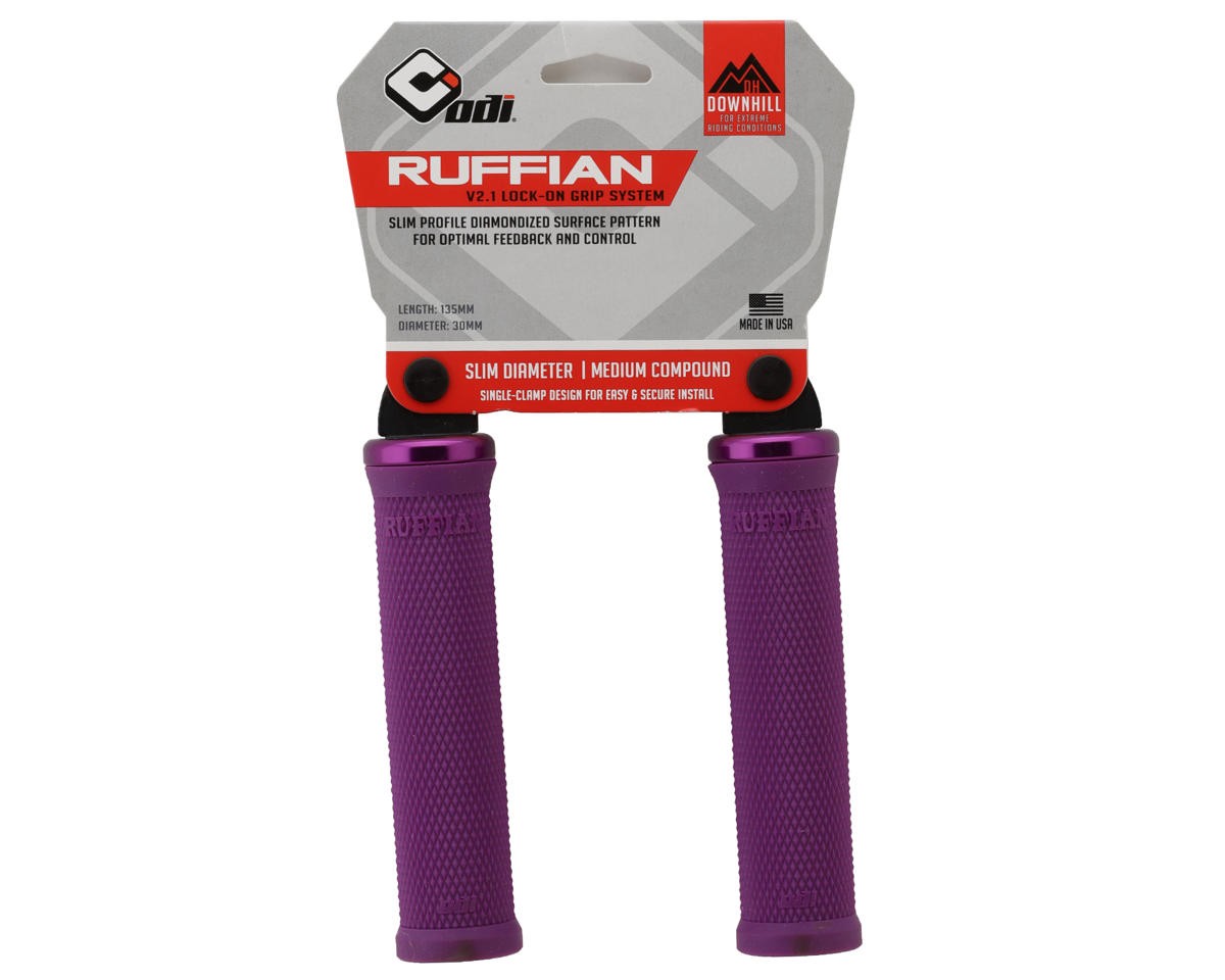ODI Ruffian V2.1 Lock-On Grips (Purple) (135mm) [D33RFPR-PR]