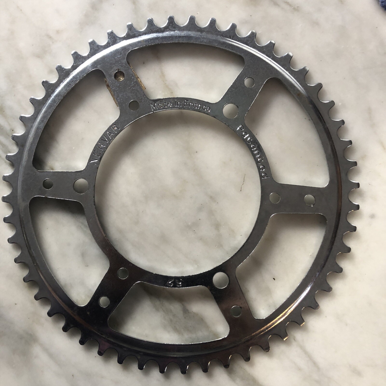 NOS NERVAR Steel Chainring • 52T 116BCD • 3-Arm or 6-Arm Chainring • France