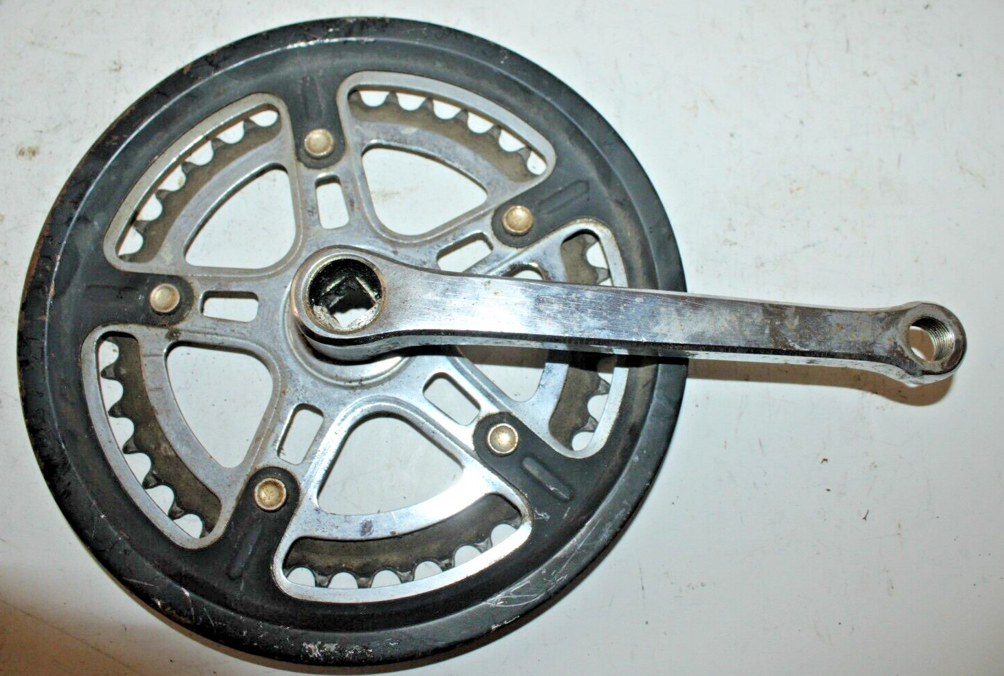 Vintatge Drive Crank Arm Silver 170mm 48/40T BCD112 Steel Touring USA Shipper