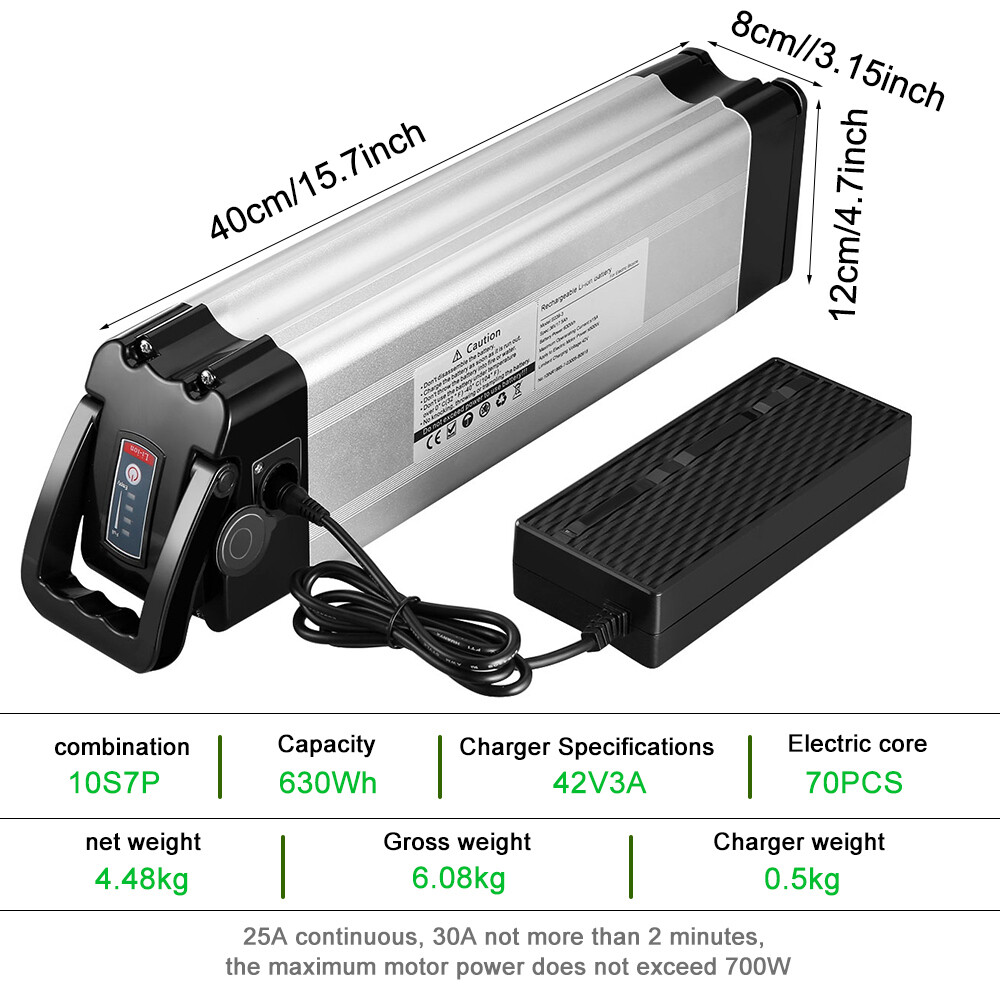 Silverfish E Bike Battery 48V 12.5Ah Lithium Battery For Hiboy Electric Bike EX6