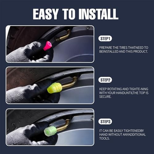 Glow in The Dark Tire Valve Caps Cool Fluorescent Valve Stem 20 Mixed color