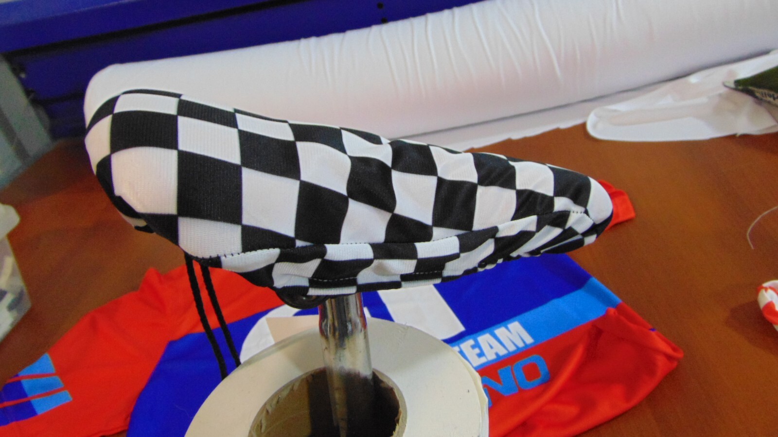 BMX Bicycle Seat Cover Vintage Van Max Bike Saddle Cover Old School Checked Blac