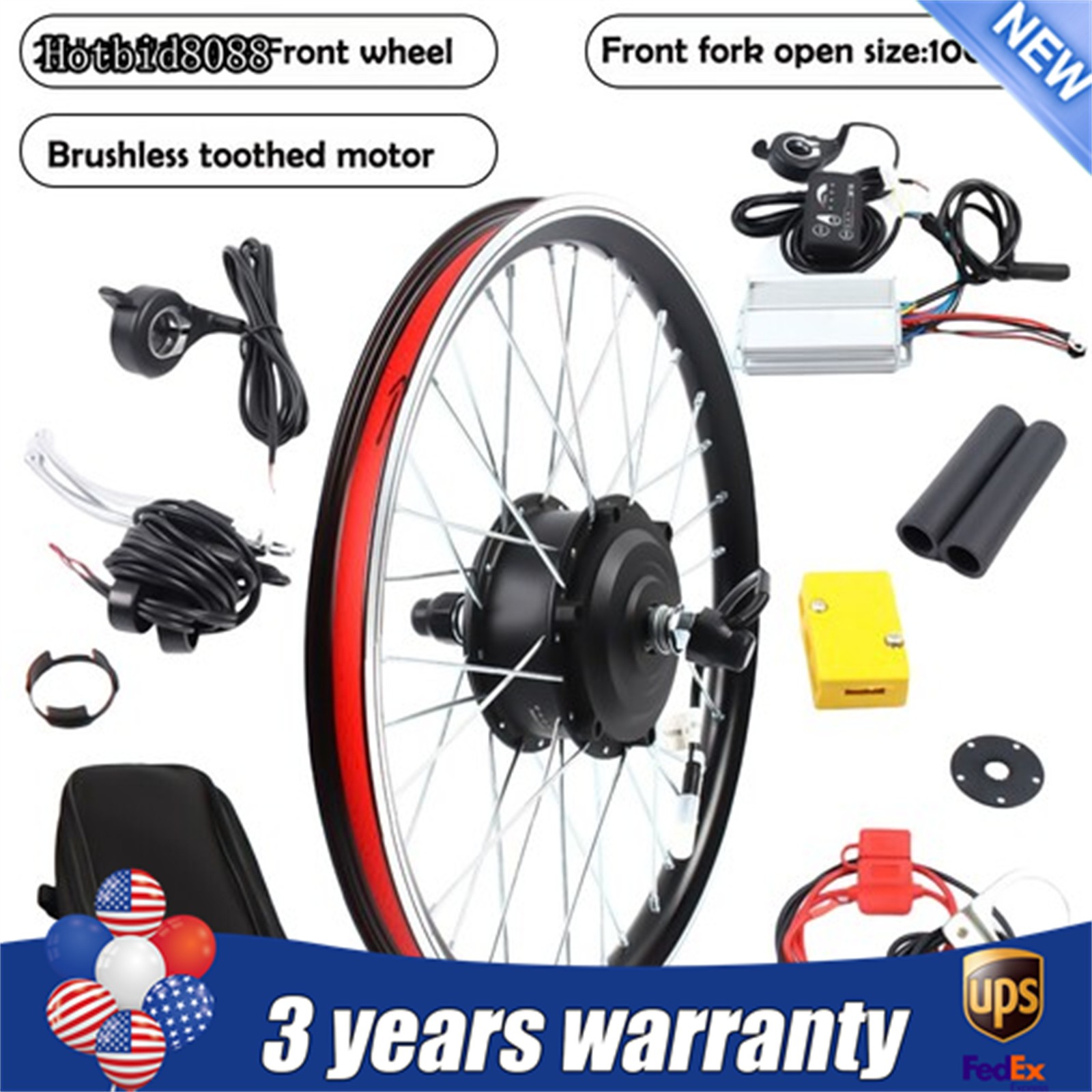 20″ Inch Front Wheel 36V Electric Bicycle Ebike Conversion Kit Hub Motor Cycling