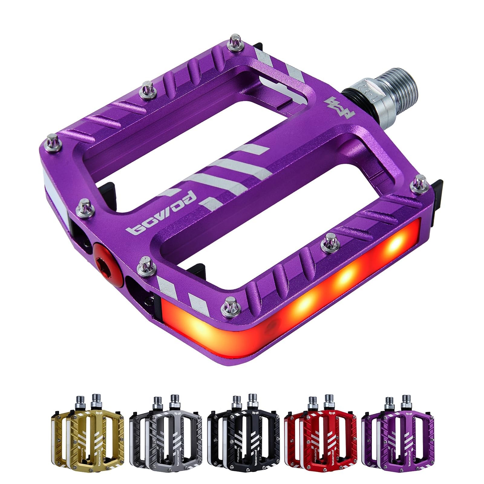 Bike Pedals in 5 Modes Lights, USB Rechargeable, Waterproof, CNC Aluminium Re…