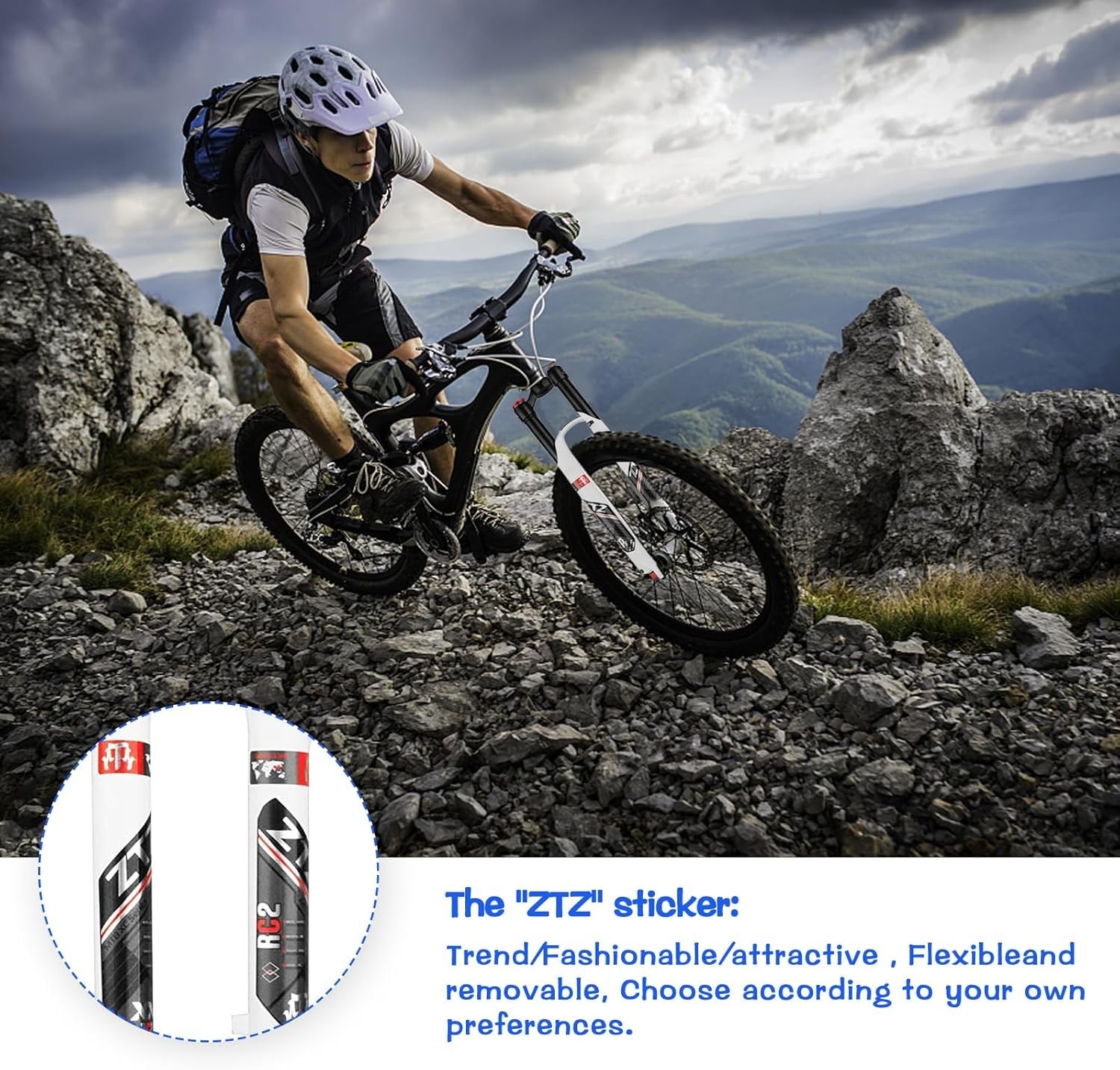 ZTZ MTB Air Suspension Fork Fit for 26/27.5/29 inch Mountain Bike, QR 9mm, XC/AM