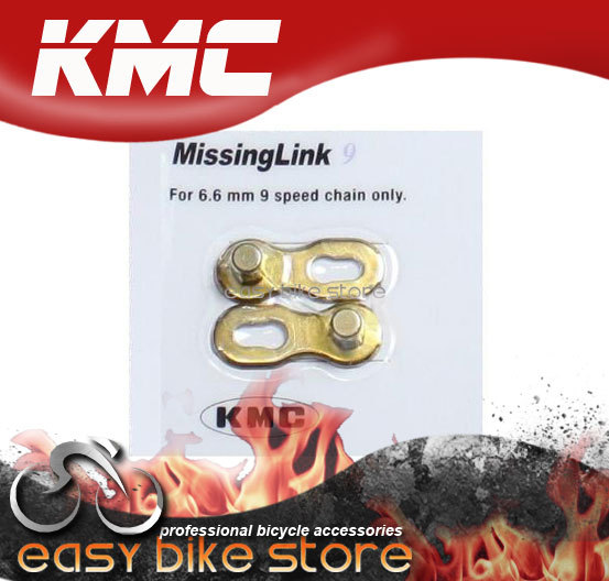 1PAIR KMC missing link for 9 speeds Re-Usable Gold 9S 6.6mm 9speed CHAIN CYCLING