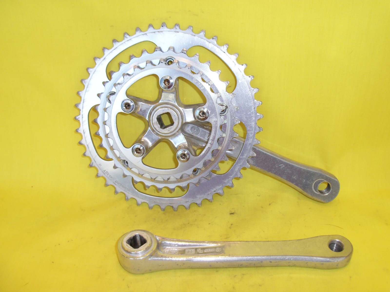 Vintage 1985 Sakae SX Triple 175 mm Crankset, 28/34/45
