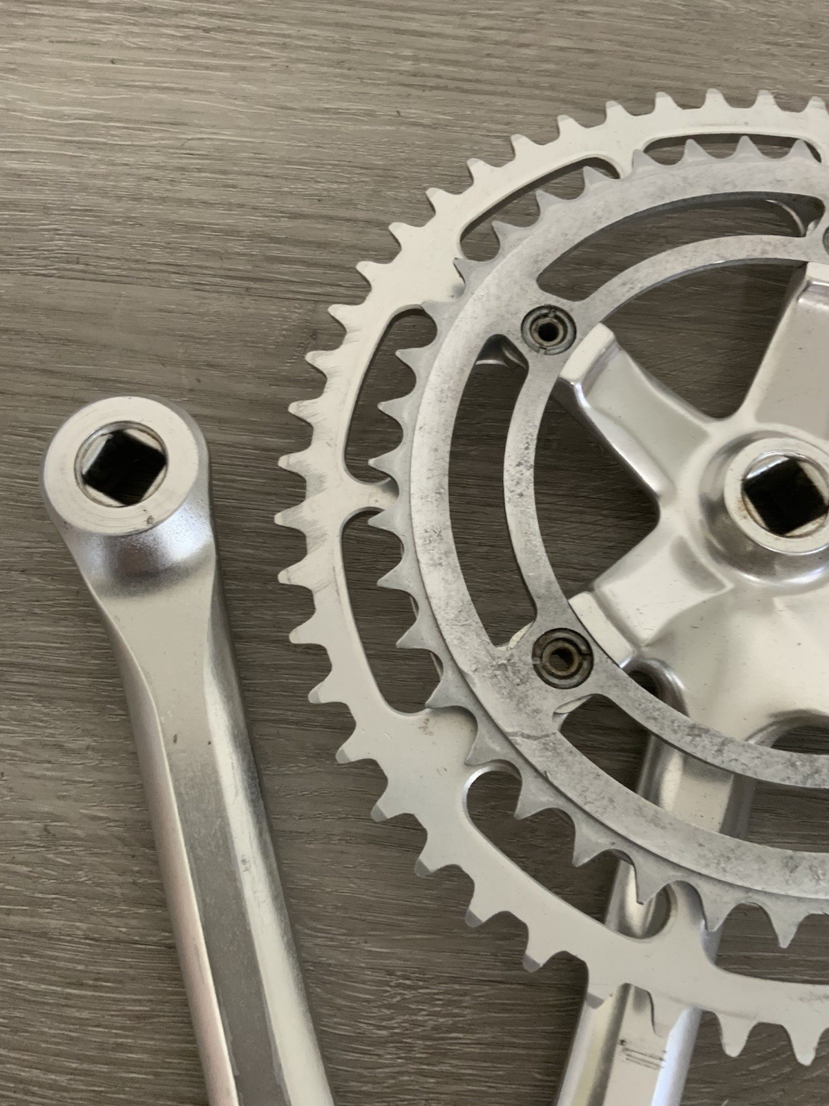STRONGLIGHT CRANKSET 170 MM DOUBLE 52-42T 9/16 PEDAL THREADS 6, 7 OR 8 SPEED