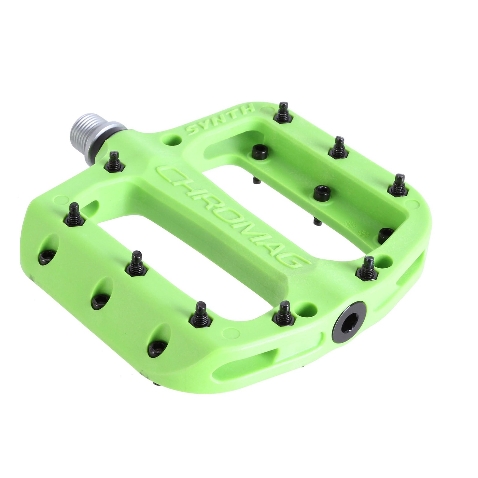 Mountain Bike Pedals Flat Platform Lightweight Nylon Fiber Bicycle Pedals Green