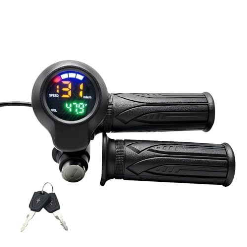 Ebike Throttle with 6 Pin Connector & Round Color LCD Display Speed/Battery 48V