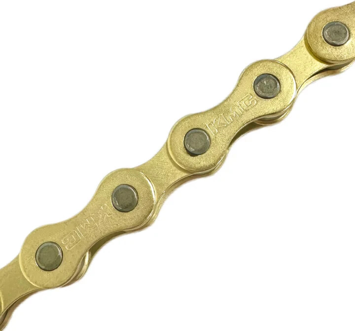 KMC BRANDED Single Speed BIKE GOLD Chain 1/2 x1/8 x112 LINKS Cruiser FIXIE BMX.