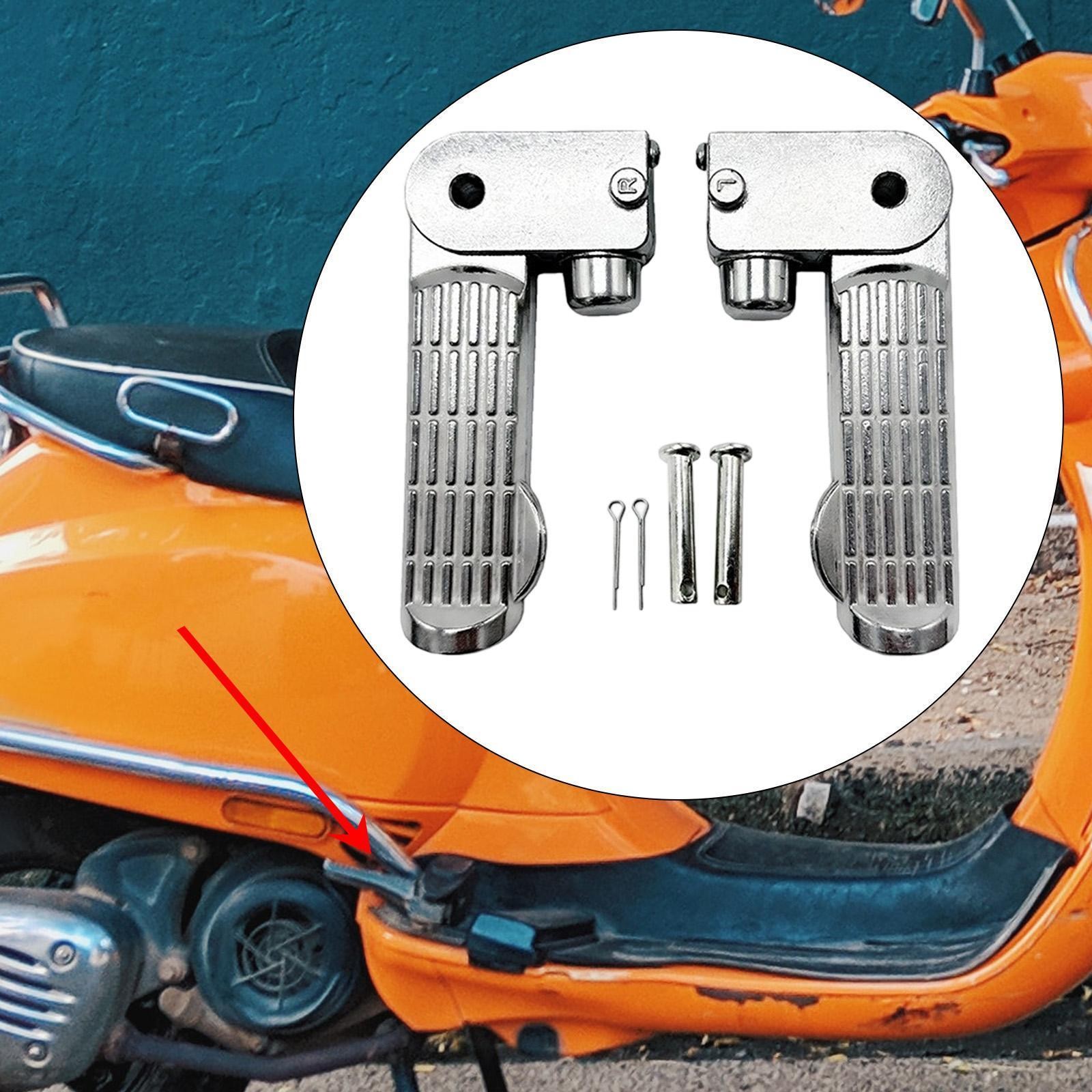 2Pcs E Bike Foot Rests Easy to Install Practical Sturdy Motorcycle Foot Pegs