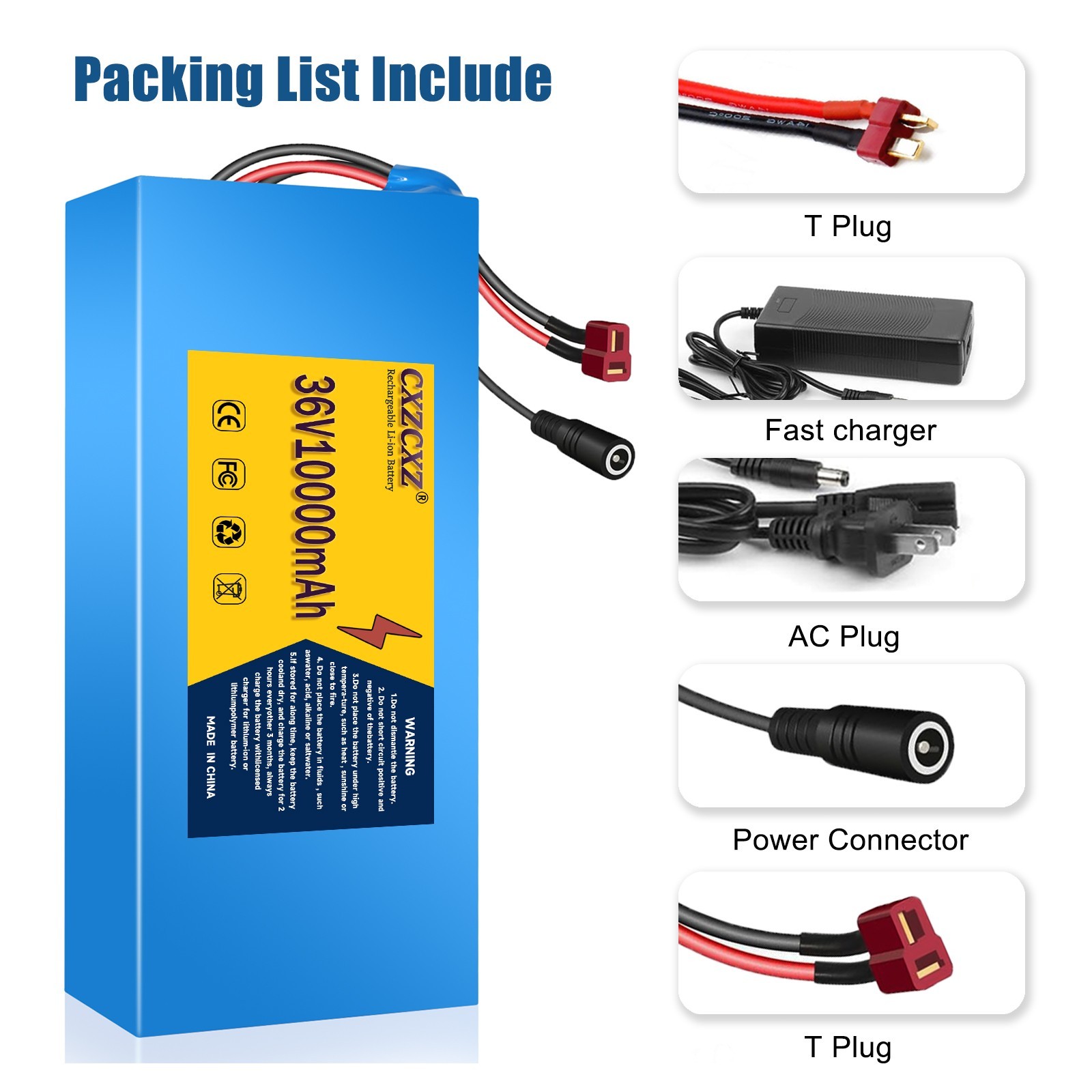 36V 10Ah Lithium ebike Battery for 200W-500W ebike Bicycle Electric Scooter 20A