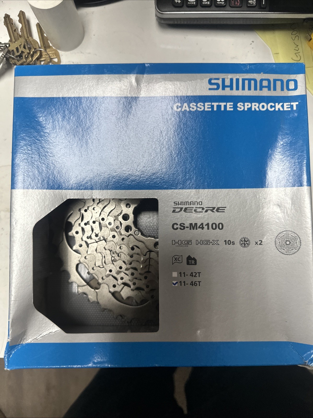 Shimano Deore 10-Speed Cassette Sprocket 11-46T – Silver (CS-M4100)