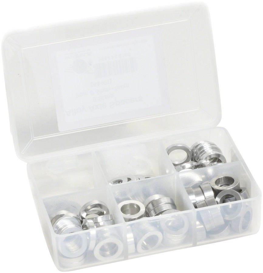 Precision Machined Aluminum Axle Spacer Kit | 125-Piece Assorted Sizes, Fine