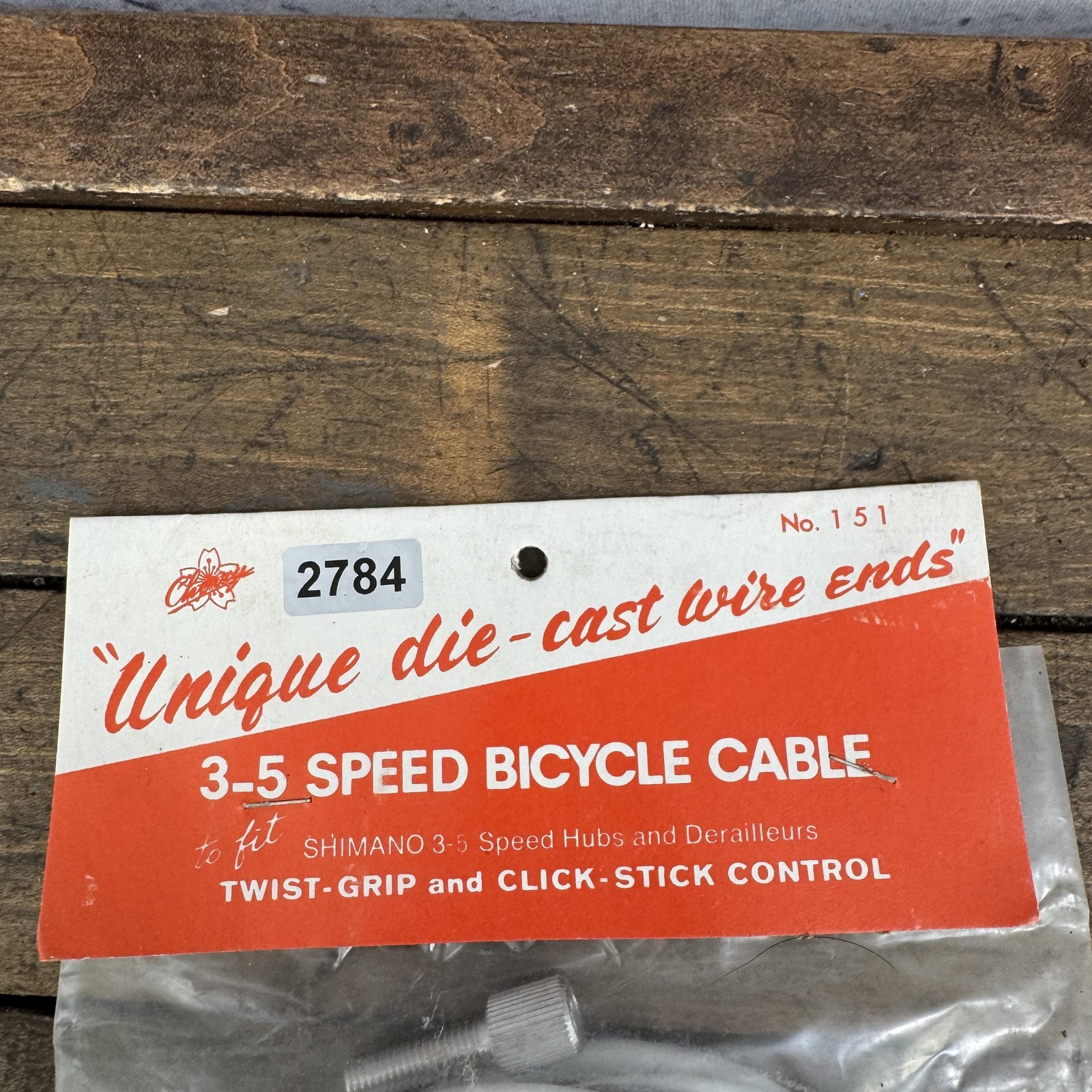 Vintage Cateye 3-5 Speed Derailleur Cable Set White Shimano Twist Grip NOS