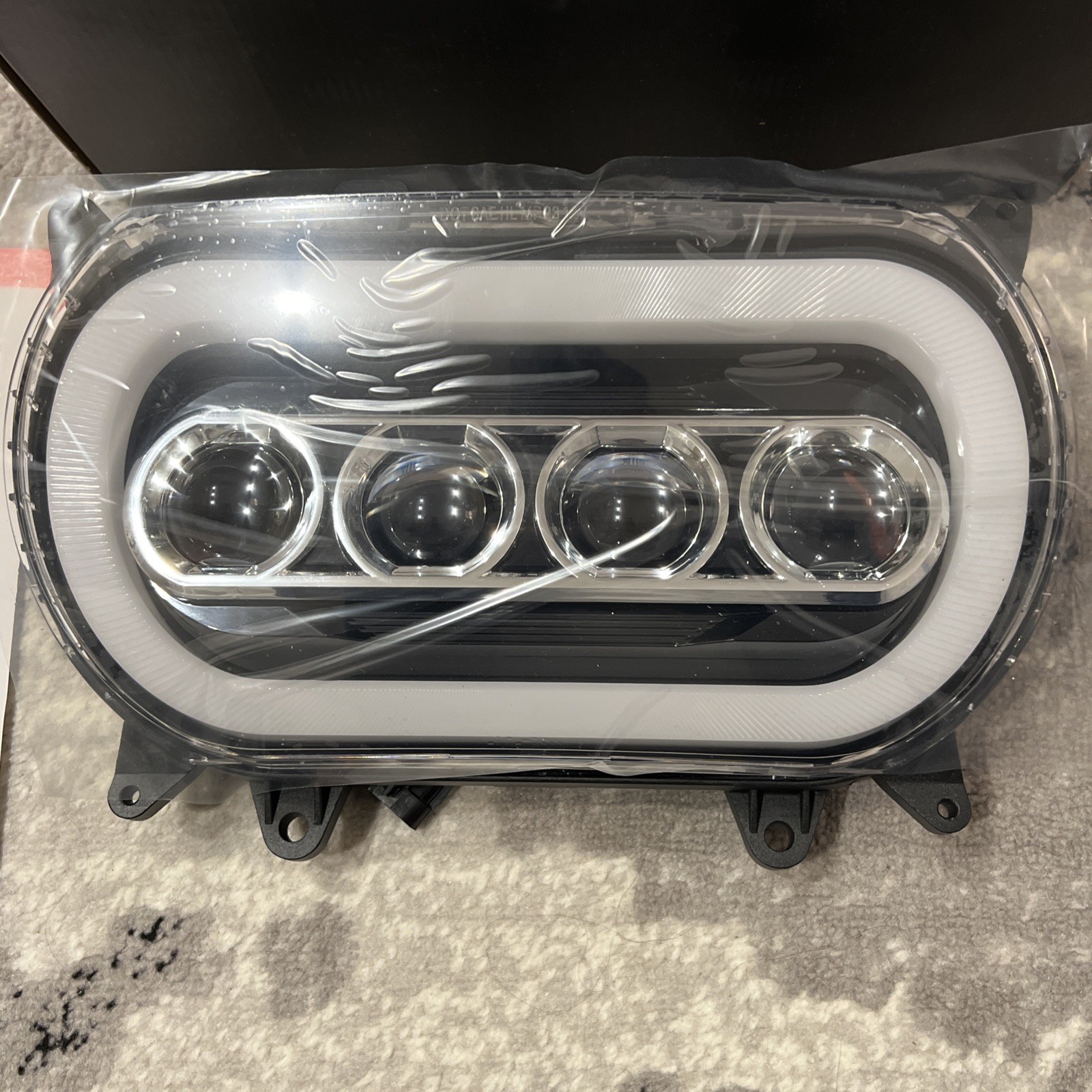 LX-LIGHT 120W High Power Motorcycles LED Headlight with DRL EMC Compatible Openb