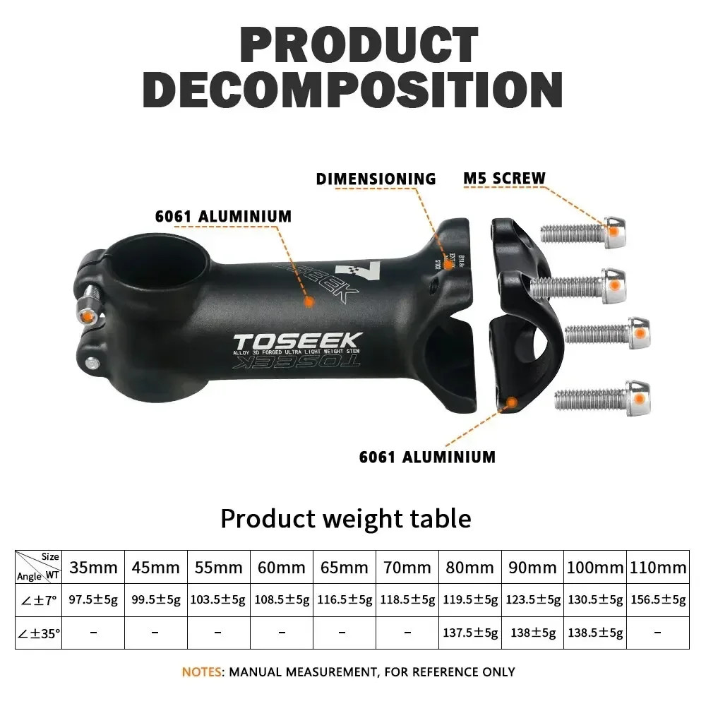 MTB Bicycle Handlebar Stem 60-100mm 28.6mm 31.8mm Negative Power Road Bike Table