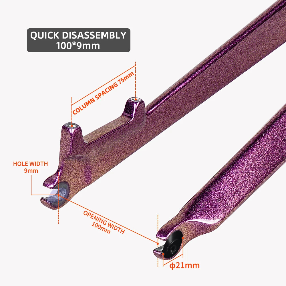 Carbon MTB Bicycle Rigid Fork Disc Brake Tapered Tube Ultralight Bicycle Fork