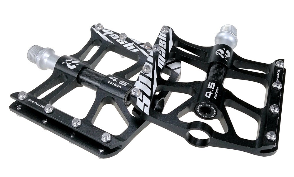 SHANMASHI MTB Road Anti-slip Flat Pedal XC Bike 3Bearings Tube Carbon Pedals