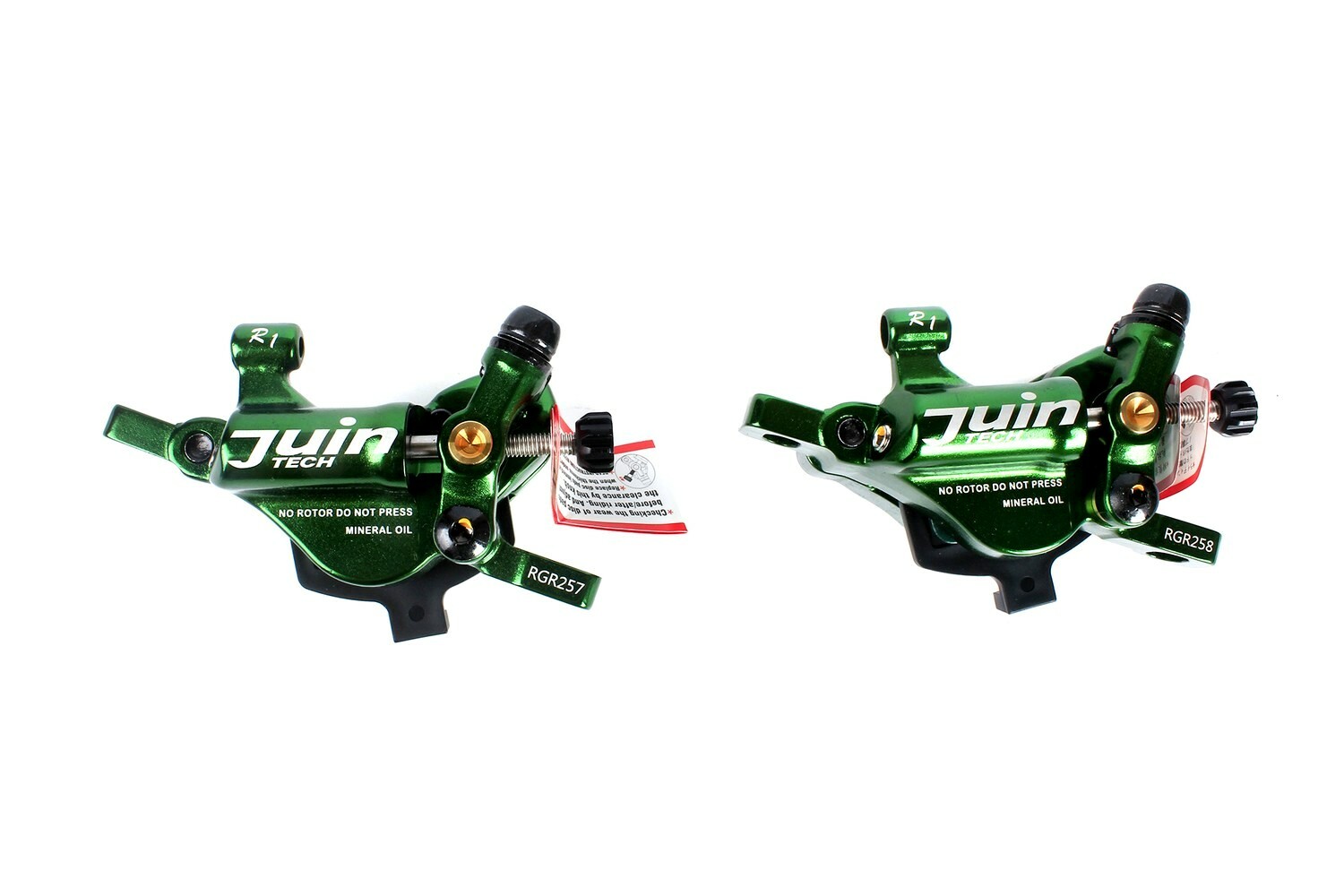 Juin Tech R1 Road Cyclocross Gravel Riding Bike Hydraulic Disc Brake Set Green