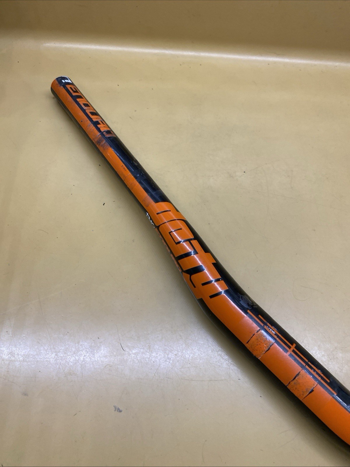 Black & Orange Deity FMO Enduro 600mm x 31.8mm x 20mm Riser Handlebar