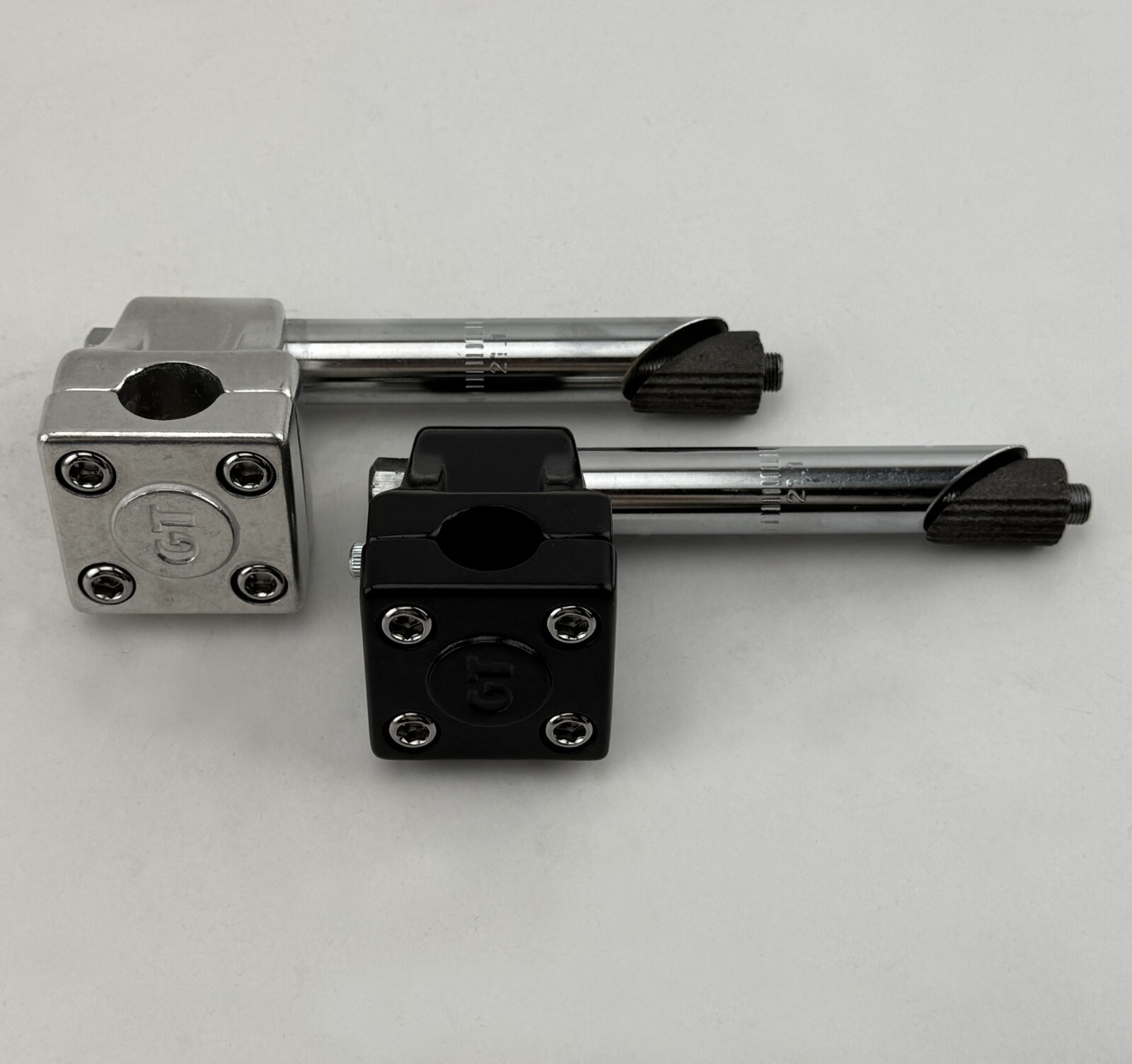 GT Bicycle Stem 21.1mm Quill Stem Handlebar Clamp 22.2mm Chrome Or Black.