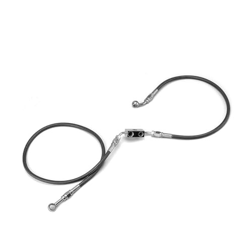 Extended Length ABS Hydraulic Front Brake Line Kit Stainless Steel 50.5″ Black