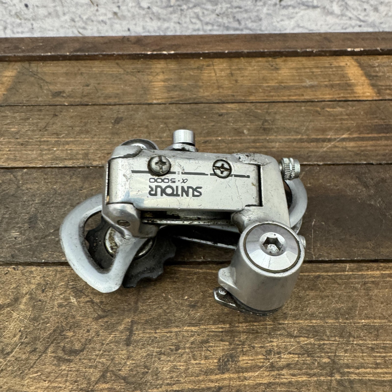 Vintage SunTour Alpha-5000 Rear Derailleur Road Bike Short Cage 275g Silver