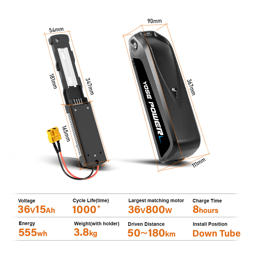 36 volt 48 volt Lithium Battery Electric Bike Batteries 48V 15Ah Hailong Battery