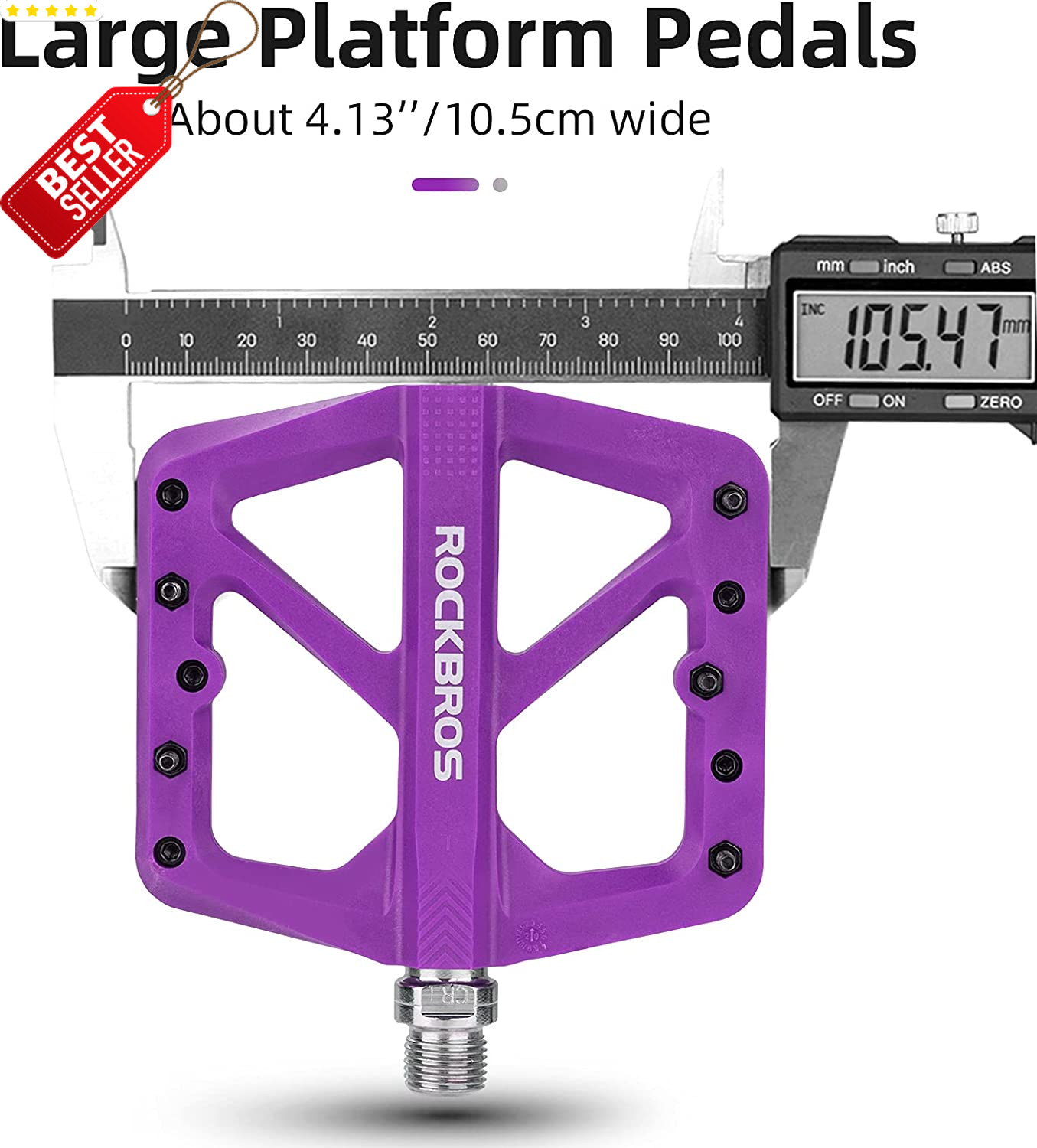MTB Bike Pedals 9/16 Lightweight Nylon Flat Platform DU Bearing BMX Road – US