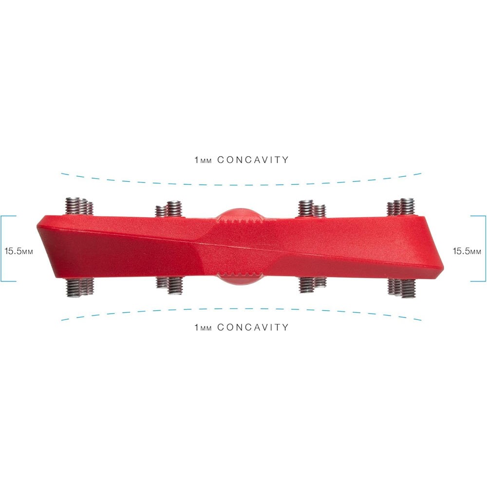Crank Brothers Stamp 1 Gen 2 Composite Platform Pedals Small Red