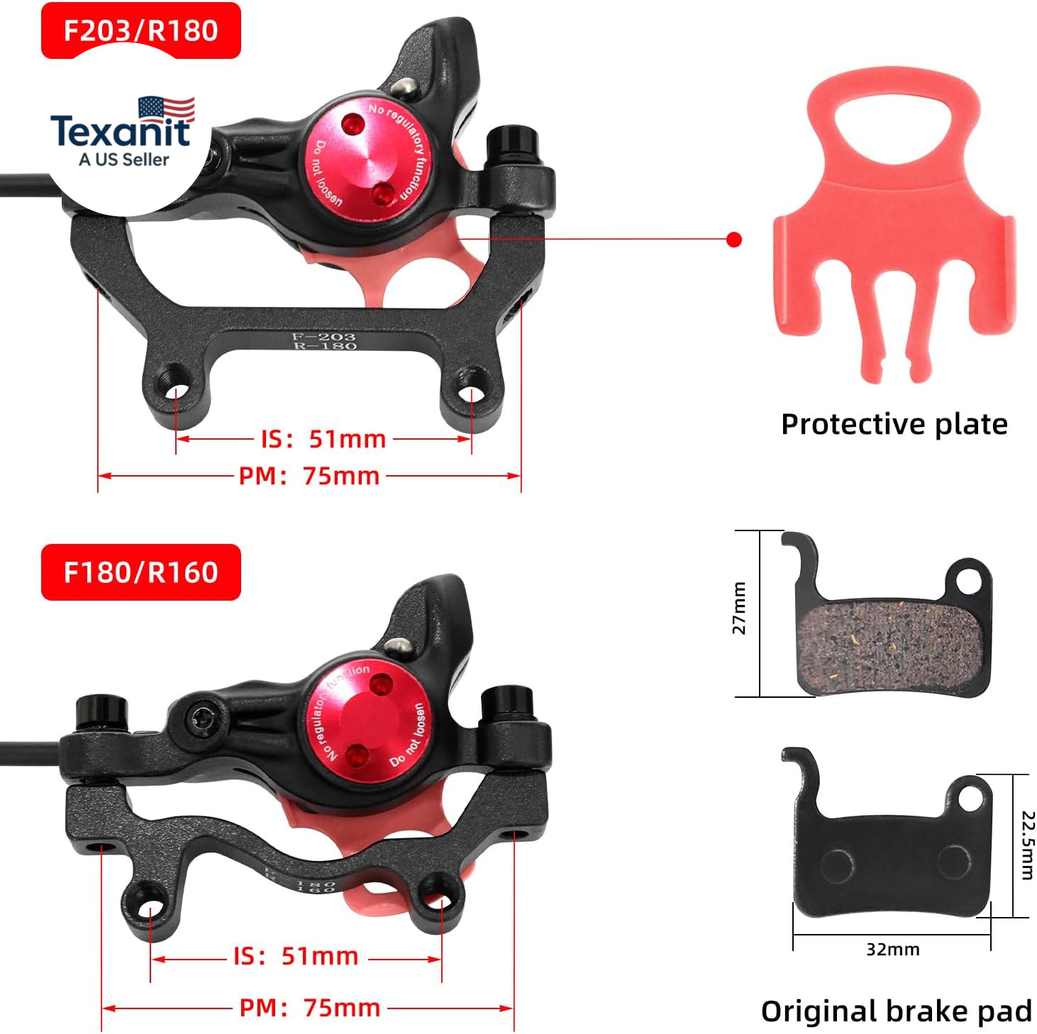 Z00M HB875E Ebike Hydraulic Disc Brake Set, Electric Power-Off Hydraulic Brake S