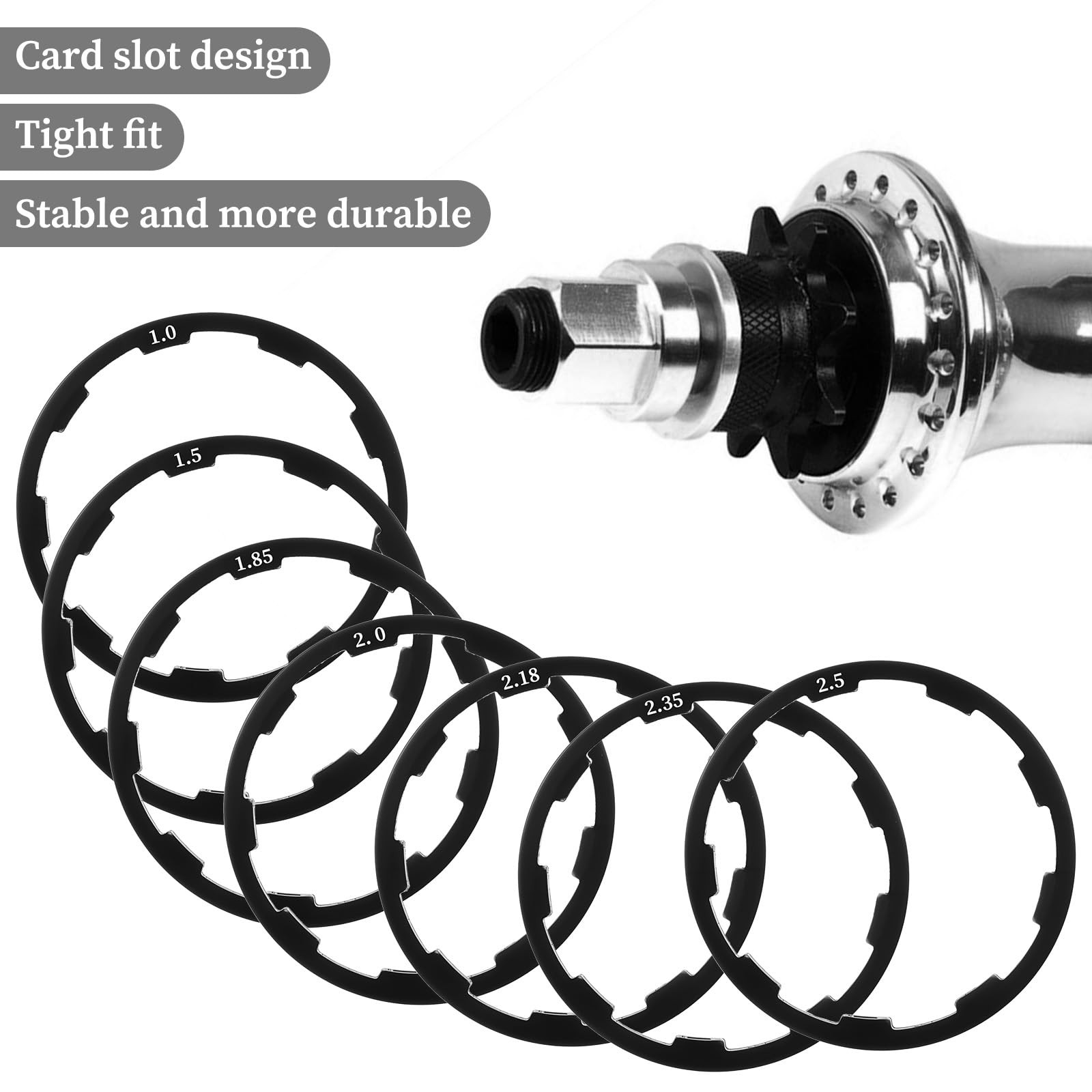 8 Pcs Headset Spacers for Bike Cassette, Bicycle Bottom Bracket Spacer 7/8/9/…