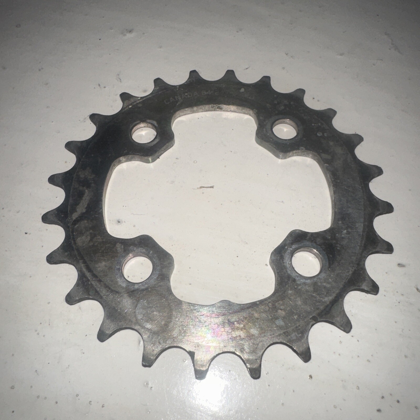 BlackSpire 6424 Chainring 24 Tooth 64 mm BCD 24t Silver Alloy Four Bolt 9 Speed