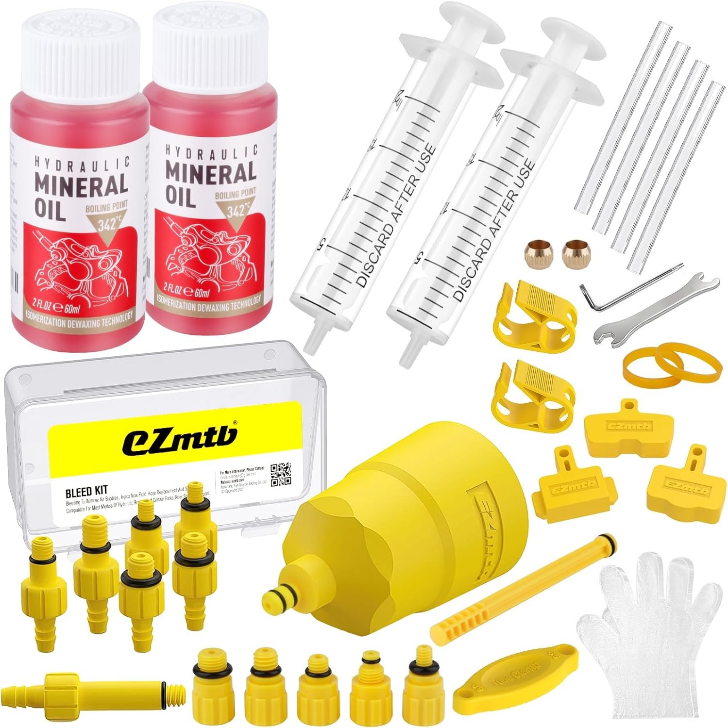 Hydraulic Brake Bleed Kit for Shimano,TEKTRO, MAGURA and Other Mineral Oil Brake