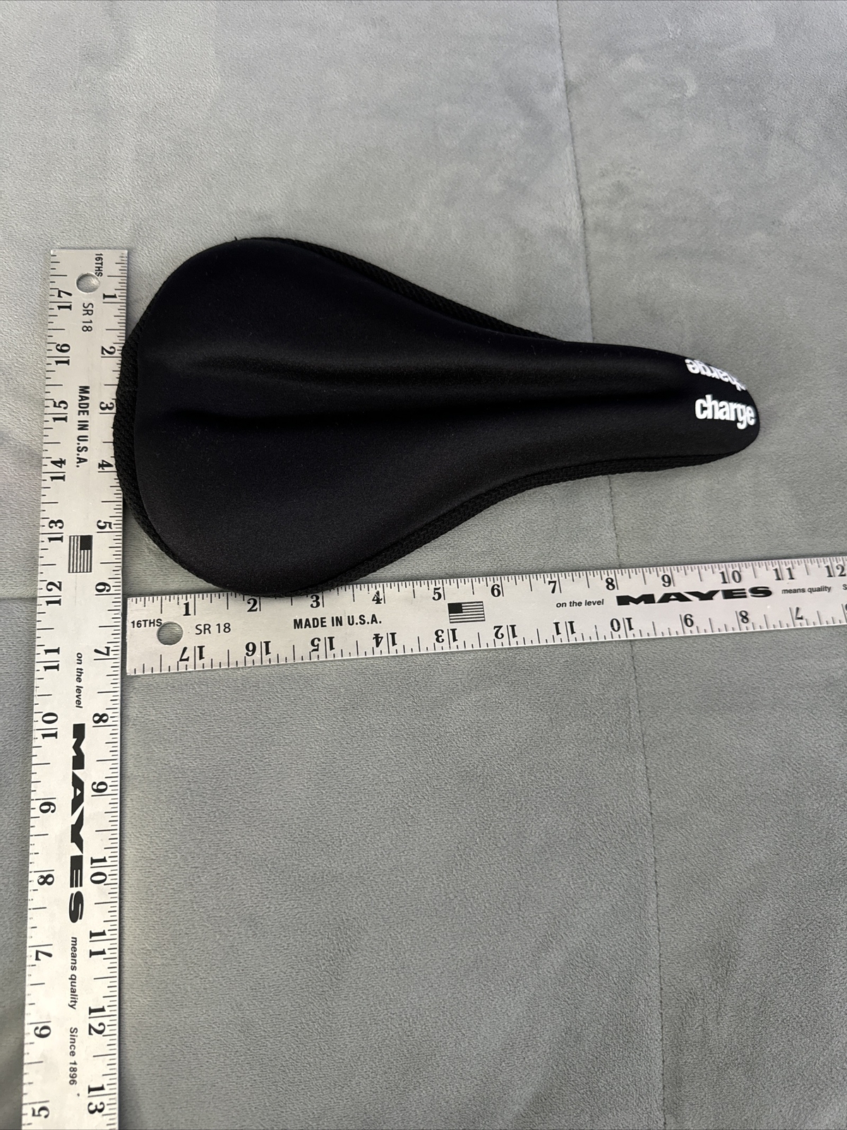 Charge Black Gel Bike Saddle Seat, Comfortable Center Cutaway #CG79432