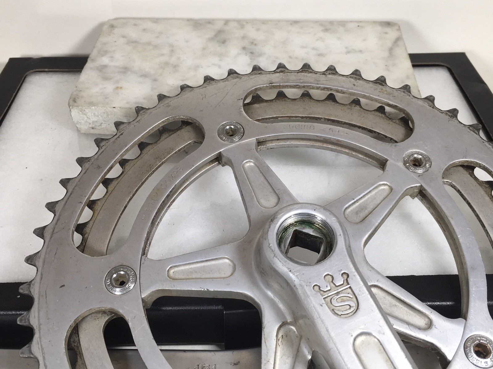 VGC, Sugino Mighty Competition, 3 piece crankset, 171mm, 54/48t chainrings
