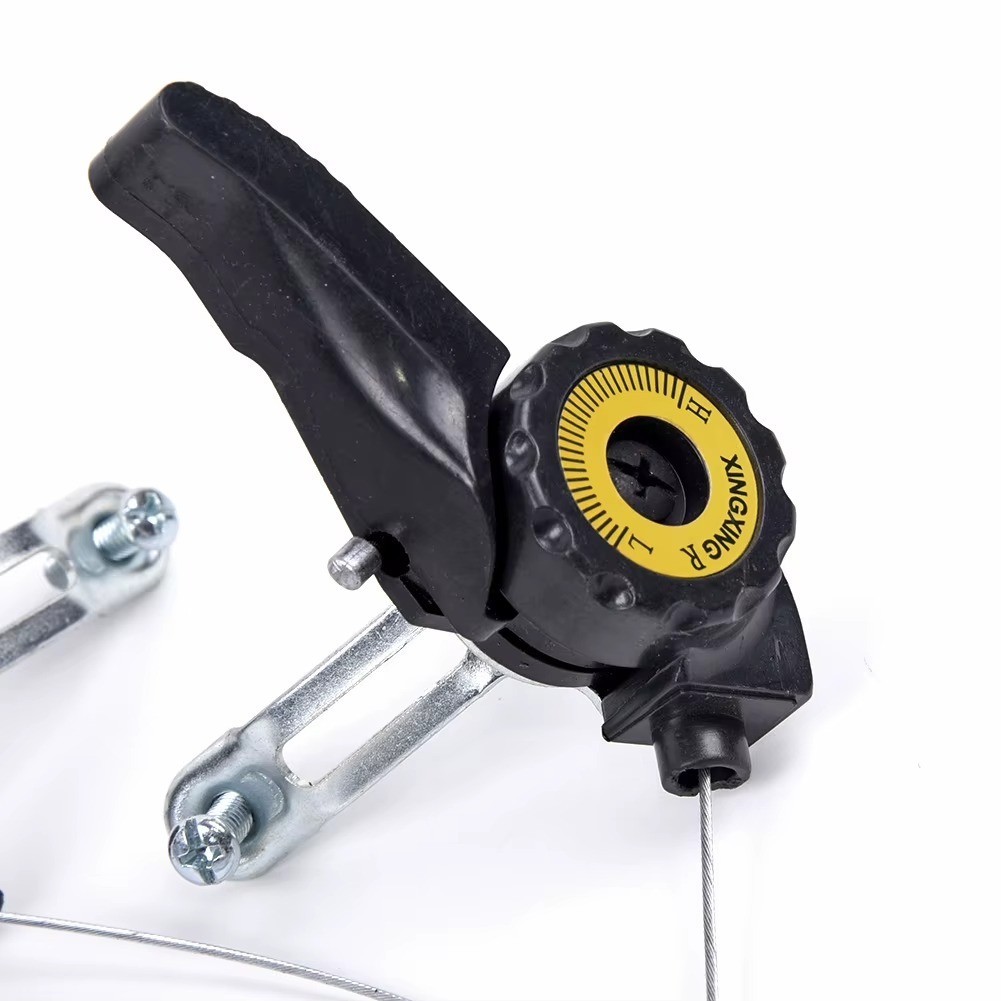 1 Pair 3×5/6/7, 15/18/21 Speed Bike Thumb Shifter Shifters with Inner Cable Nero